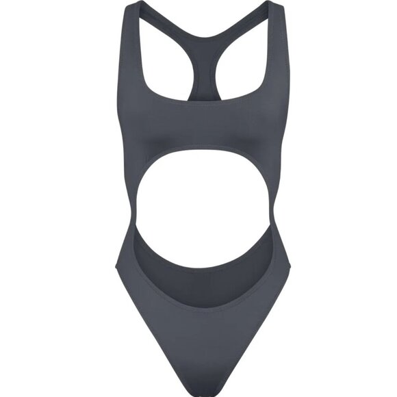 NWT Skims Cut Out Monokini in Gunmetal Grey Size Large - Picture 1 of 5